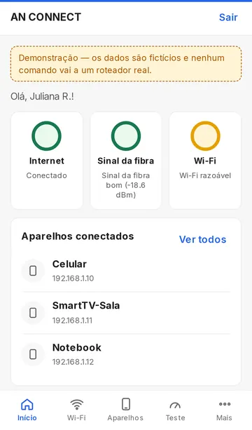 App do assinante com a marca do provedor